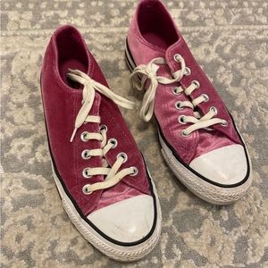 Purple velvet converse